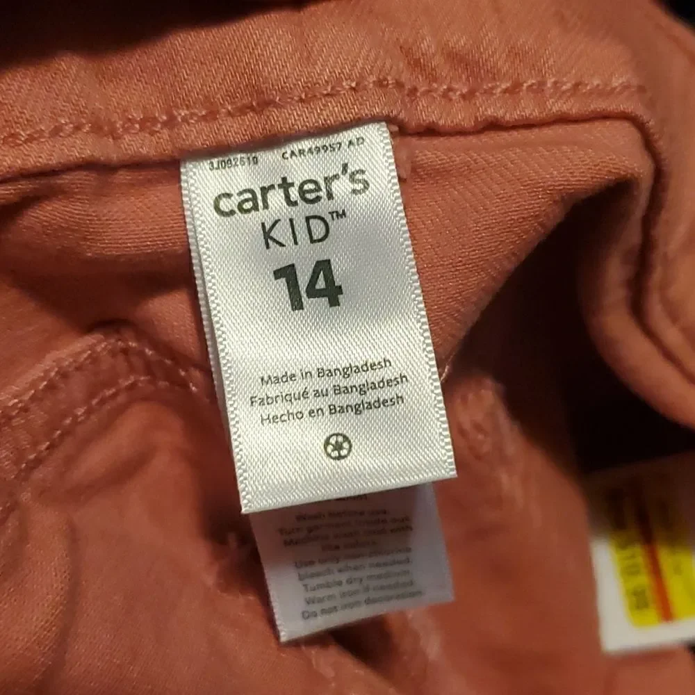 Carters Girls Size 14 Coral Ankle Length Jeggings